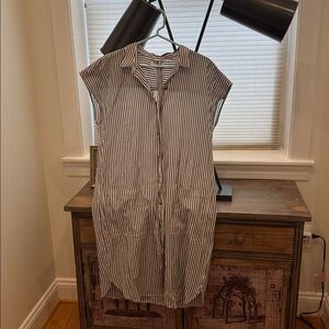 Velvet by Graham & Spencer Striped Midi Dress - Black and White